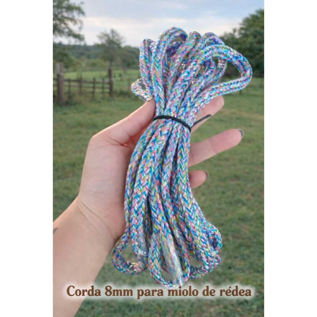Corda polipropileno macia para miolo de rédea 8mm com 40 metros