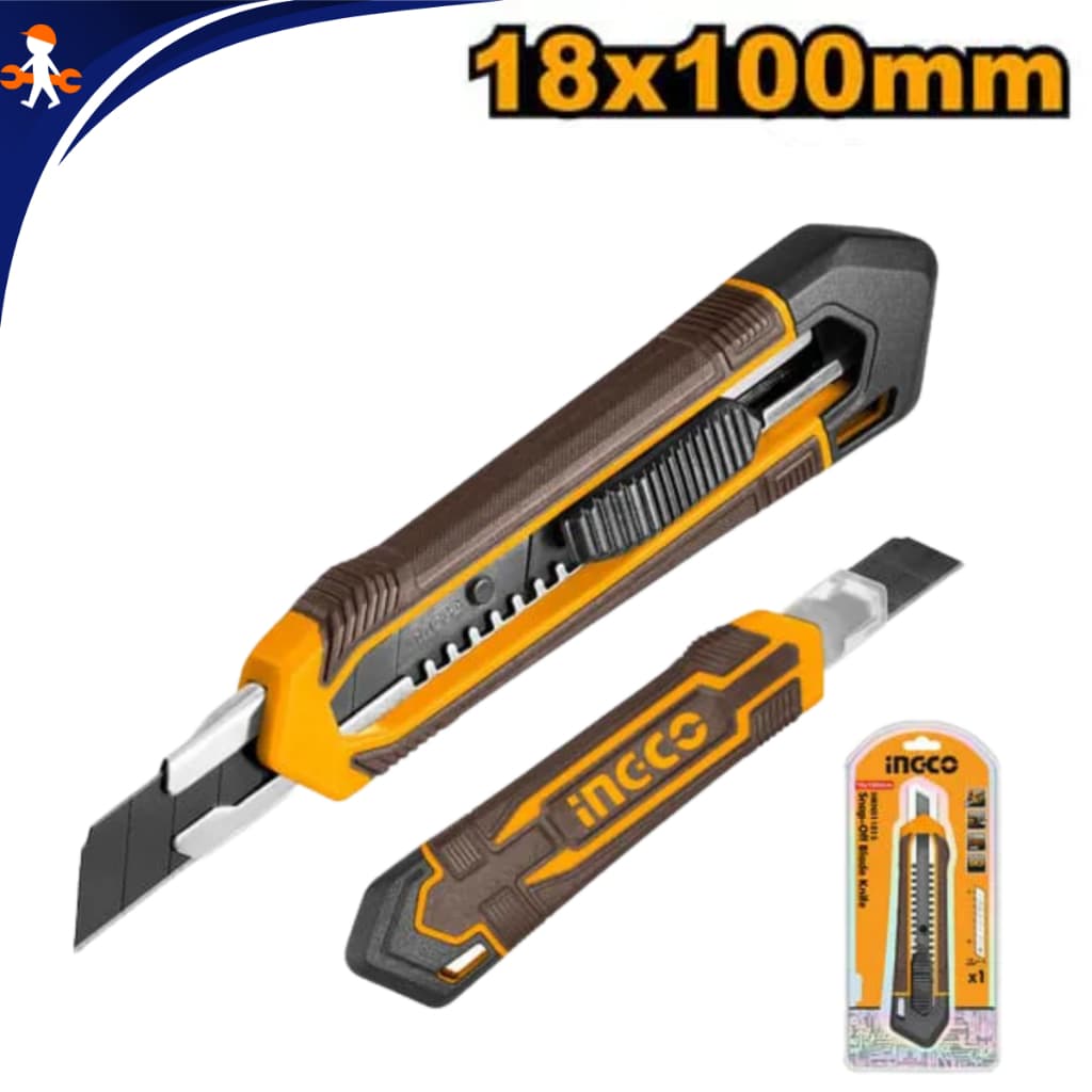Estilete Emborrachado 18mm Profissional Ingco - Hkns11815