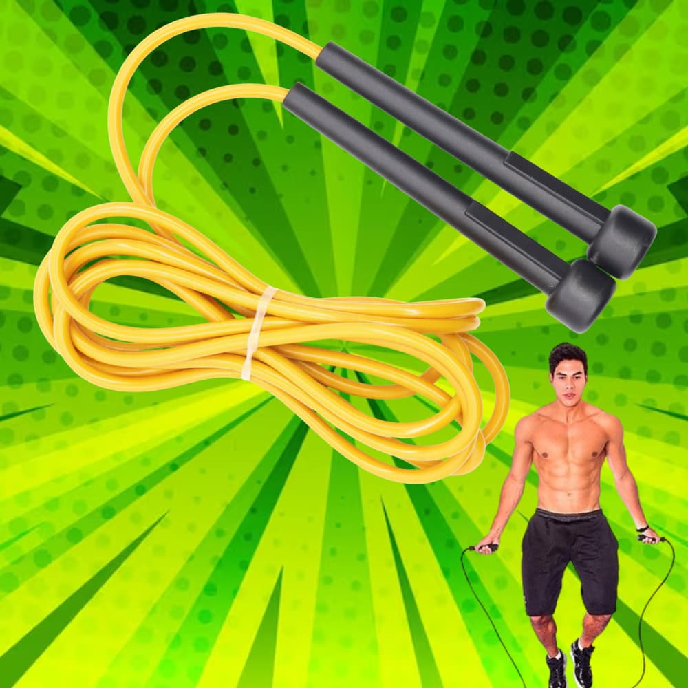 Corda De Pular Jump Rope Exercícios De Pvc 2,4 Metros Treino