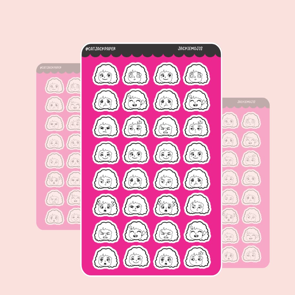 Cartelas Adesivas Emojis Menininhas para Bullet Journal, Cadernos, Diários, Kinbor, Decorativos, colagens