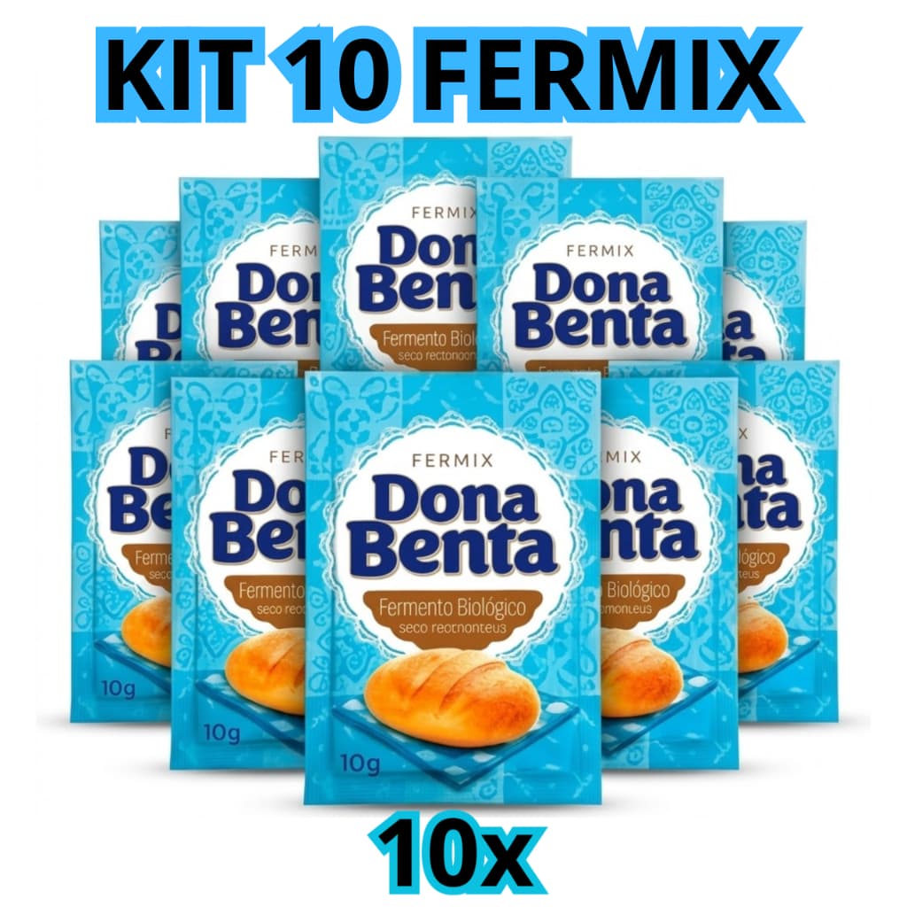 Kit 10 Fermento Biológico Seco Instantâneo Dona Benta Fermix