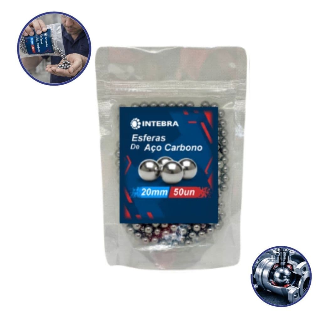 Esfera Aço Carbono 20mm - Alta Qualidade 50 Peças