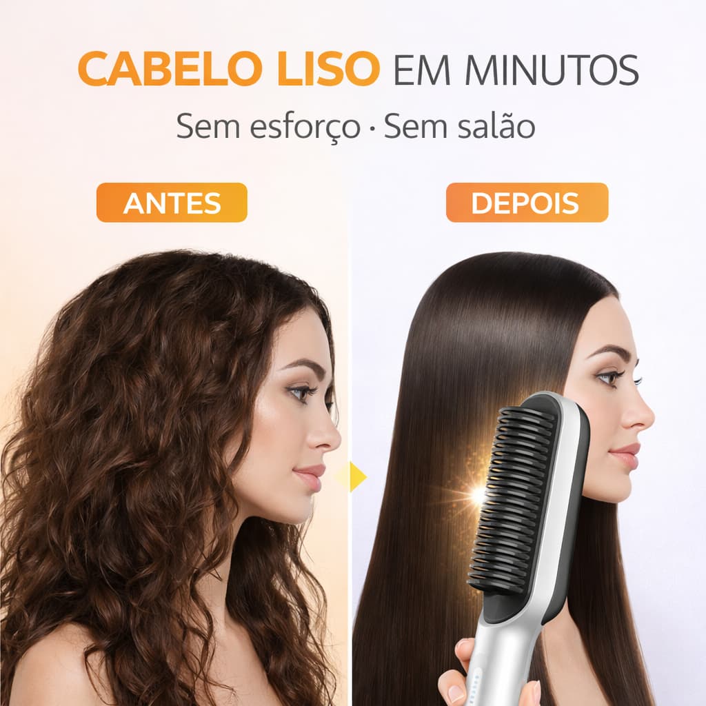 BRANCA - Escova Alisadora Elétrica Bivolt