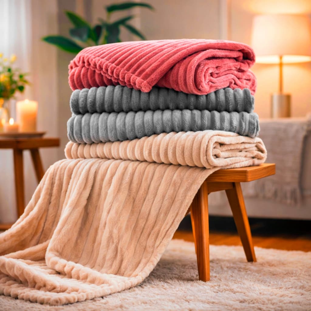 Cobertor Manta Premium Grosso Mantinha Canelada Solteiro Casal Queen Frio Inverno Cama Sofá Coberta