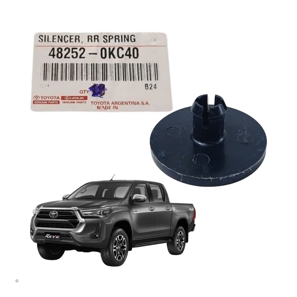 Tampão Calço Feixe de Mola Traseiro Toyota Hilux 2020 a 2023 Original 48252-0KC40