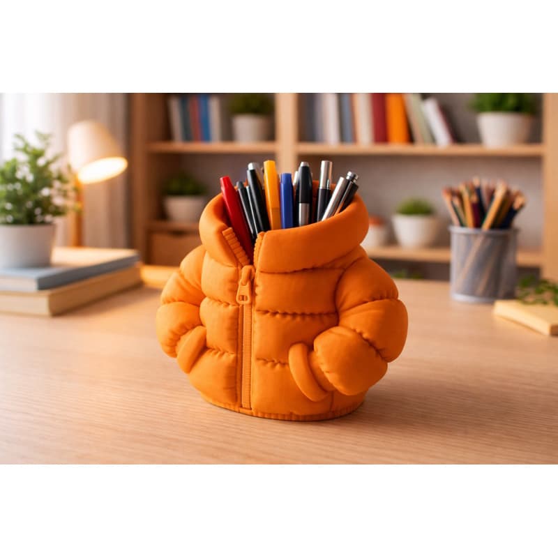 Porta Caneta Criativo Casaco, porta lápis, decoração mesa, porta caneta 3D, organizador de mesa