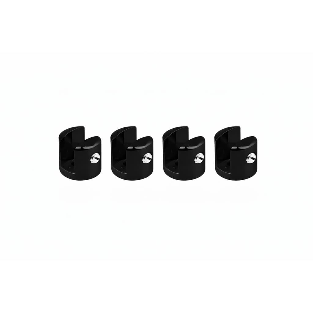 4 Suportes Fenda Preta 4mm 6mm 8mm 10mm Pra Prateleira de Vidro