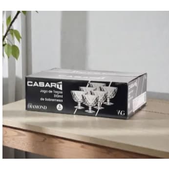 Conjunto De Tacas Sobremesa Diamond 310 Ml - Casart