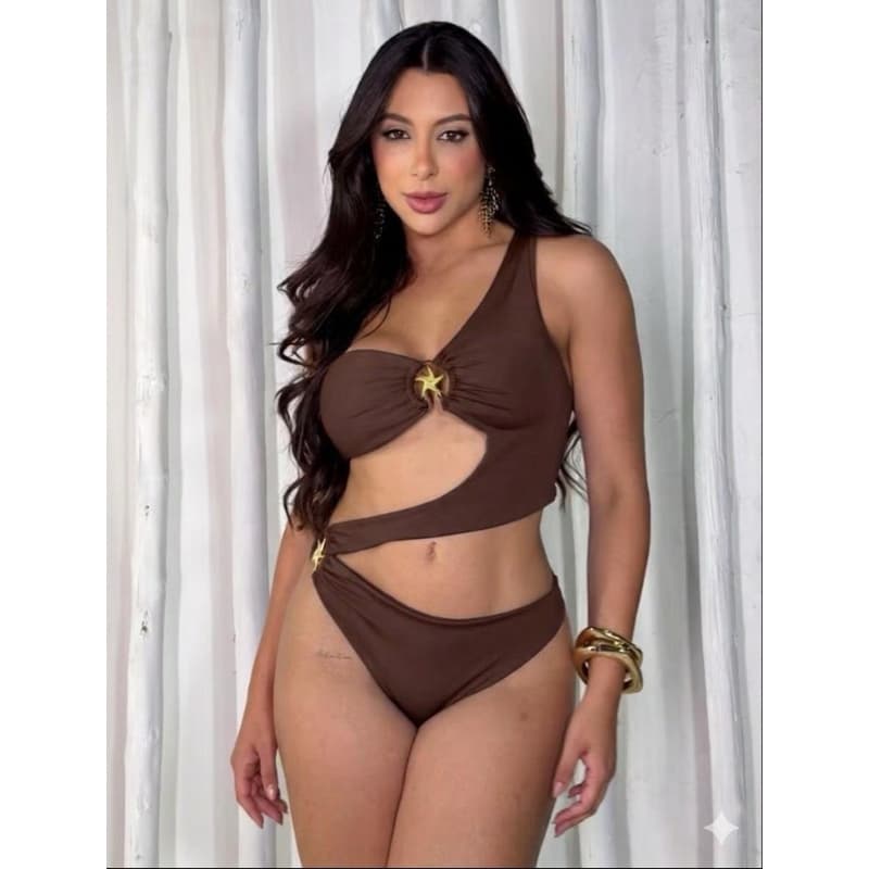 Body Maiô Feminino com Estrela do Mar Decorativa