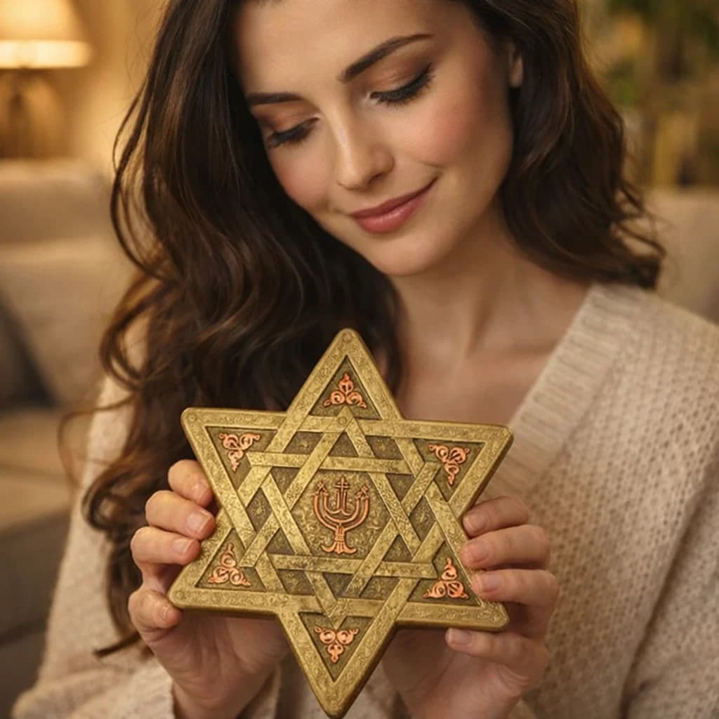 Porta Jóias Estrela De Davi Decorativo Resina De Luxo