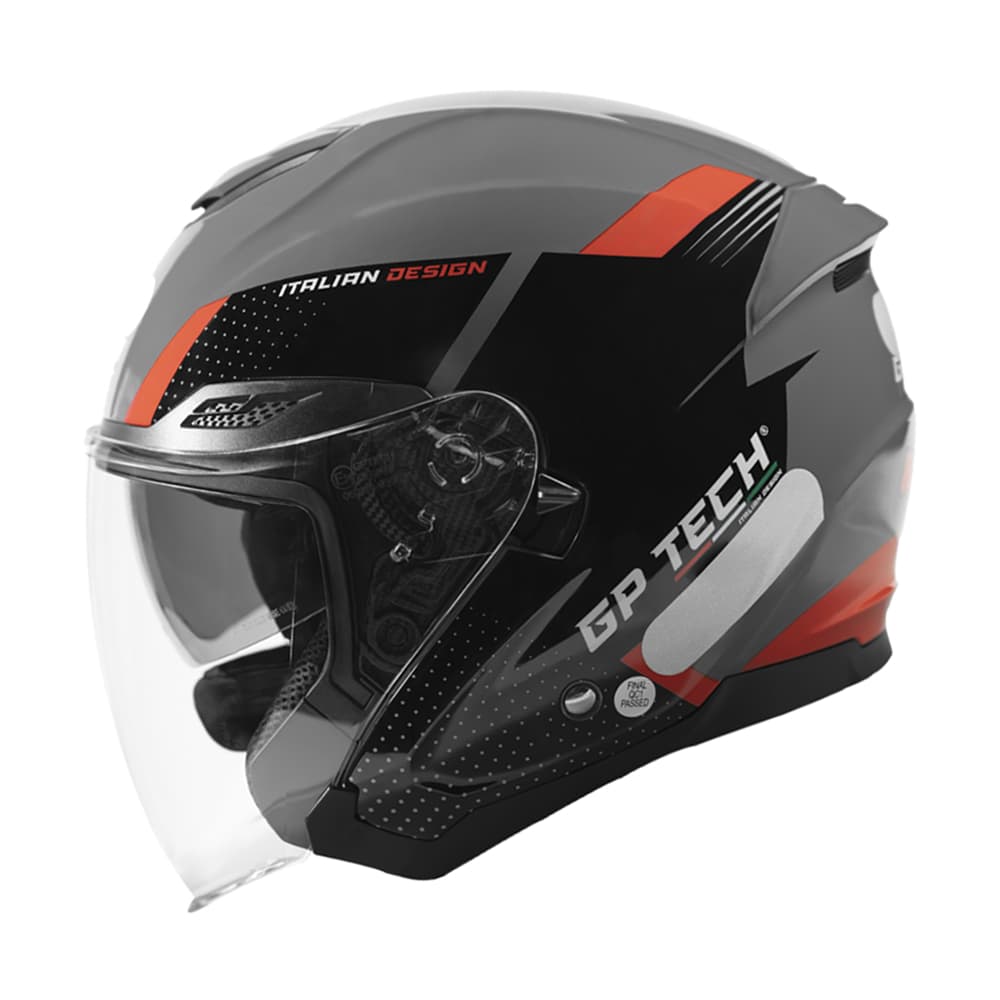 Capacete Aberto Gp Tech OF669 Runner Com Viseira Interna Fumê