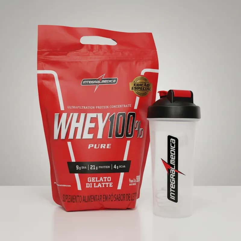 Kit Integralmedica Whey Protein Gelato Di Latte 900g + Coqueteleira