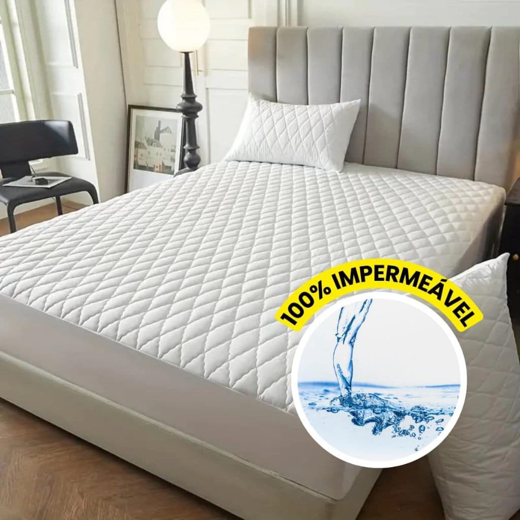 Protetor de Colchão Casal Box,Queem e king  100% Impermeável – Mais Proteção, Higiene e Conforto!