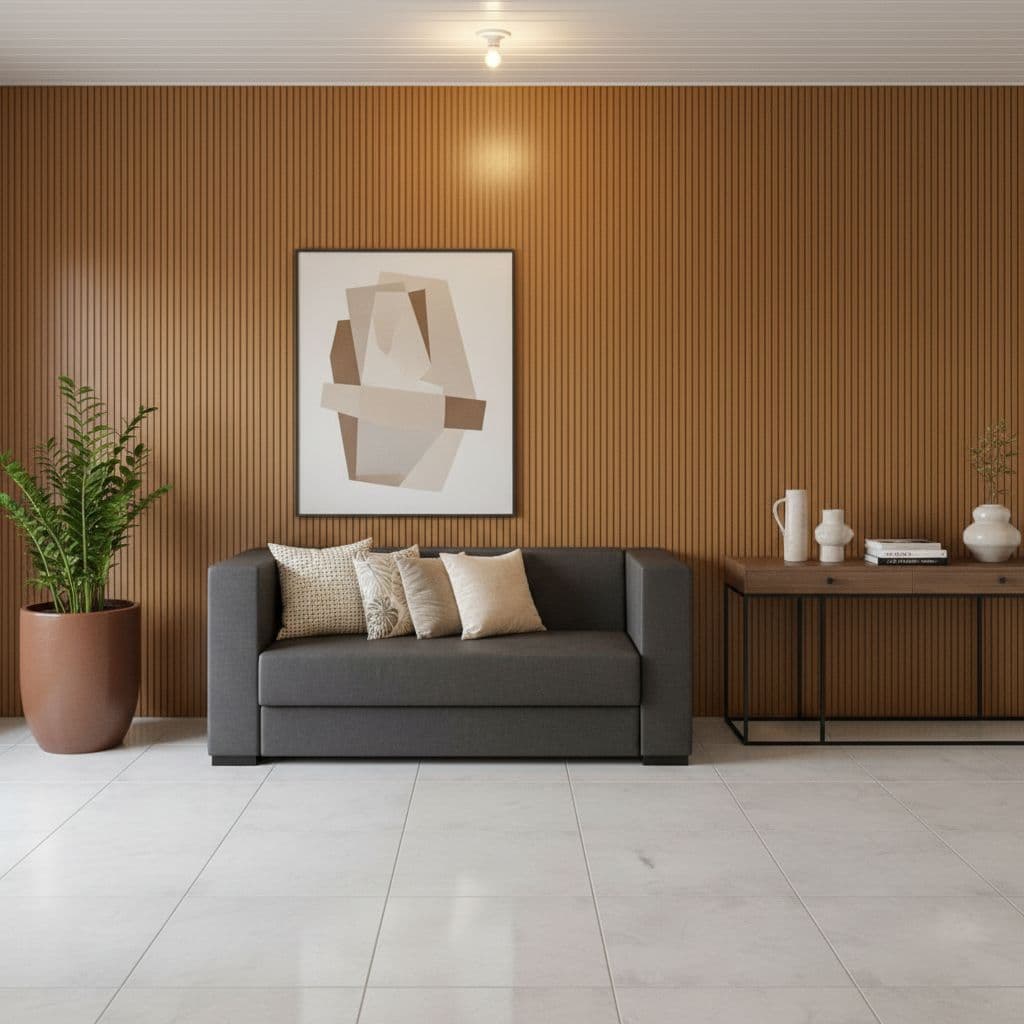 Kit Até 40 Placas Ripado Grande MDF Premium 90x10 Painel Parede Decorativo Autocolante Sala Tv Quarto