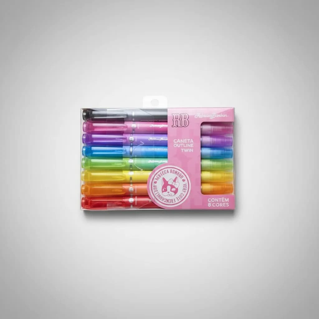 CANETA OUTLINE 8 CORES REBECCA