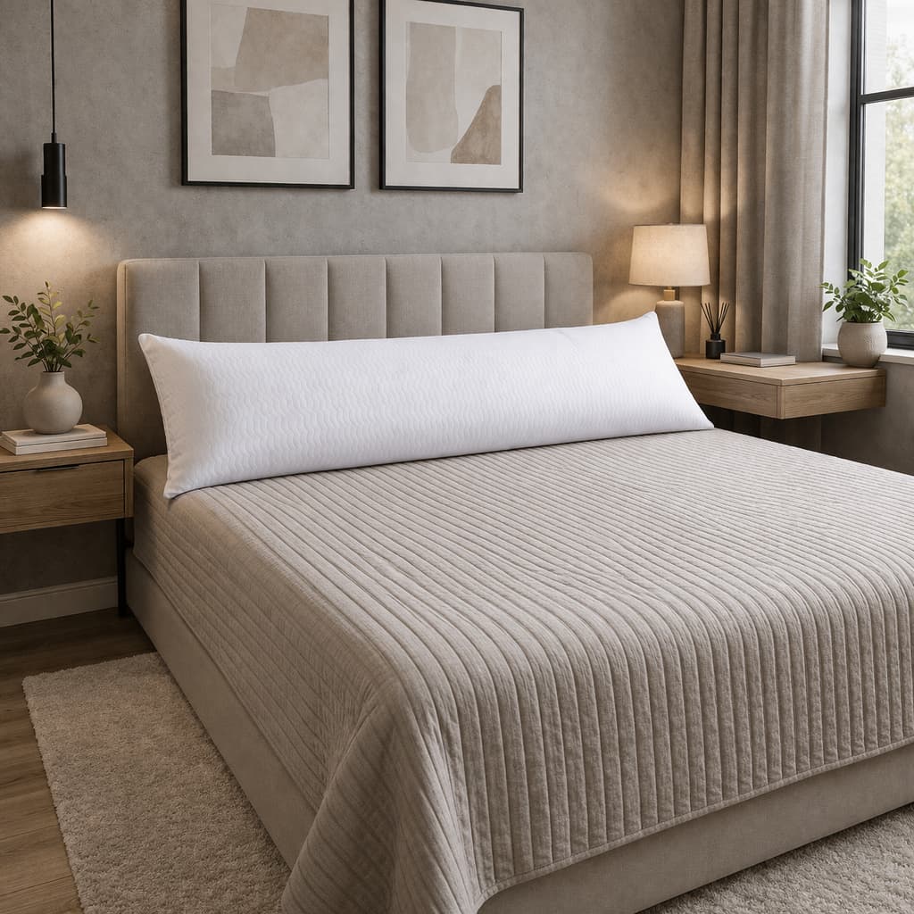 Travesseiro de Corpo Xuxão Body Pillow Percal Macio Grande Conforto Total Suporte Ideal