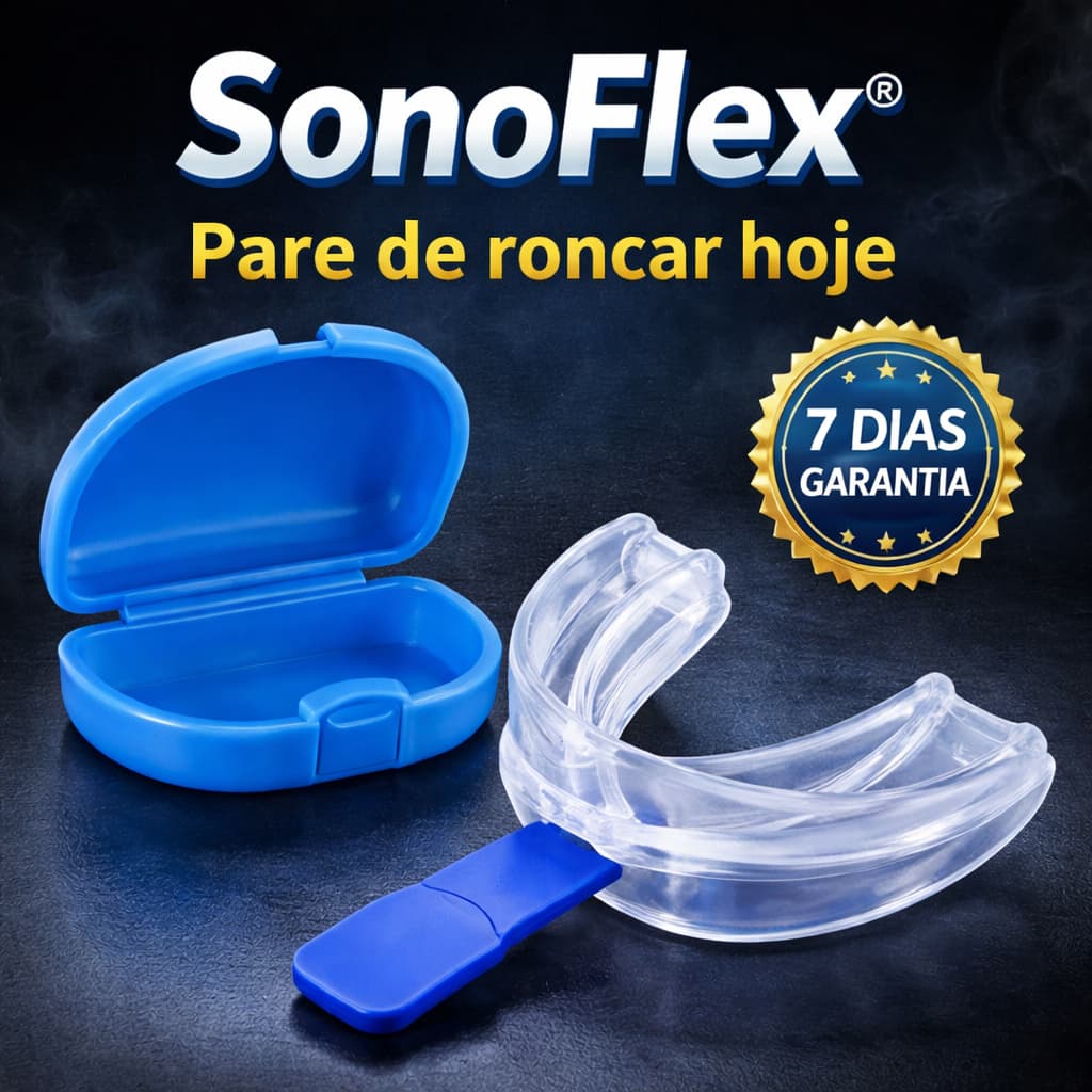Protetor bucal Anti Ronco Bruxismo Apneia do Sono Ajustável - Durma Melhor Pare de Roncar  SonoFlex®