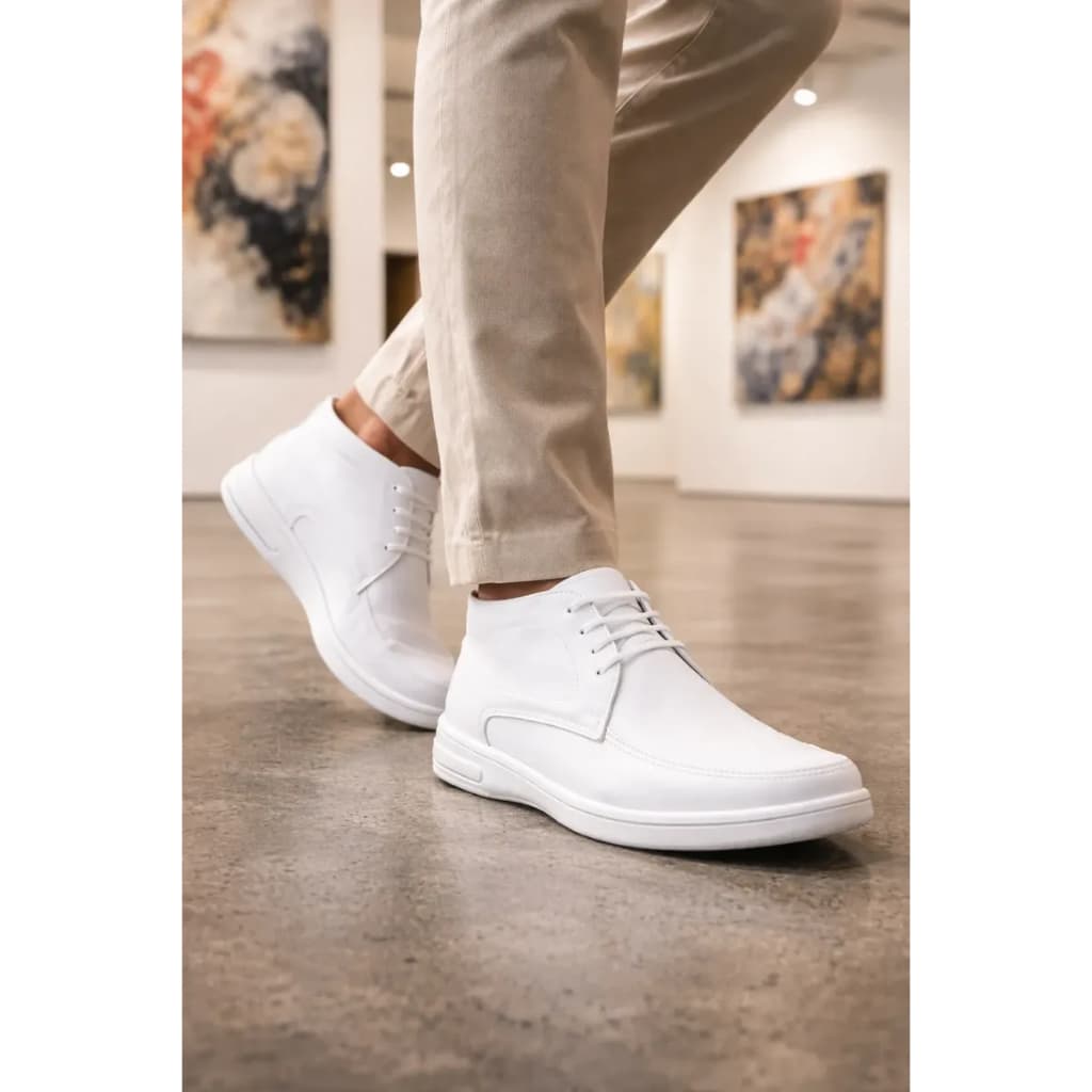 Sapato Social Branco Mocassim Masculino Trabalho Enfermagem