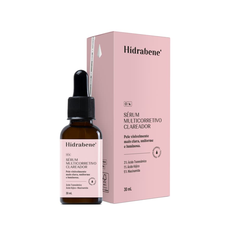 Sérum Clareador de Manchas Facial Hidrabene Vegano 30ml