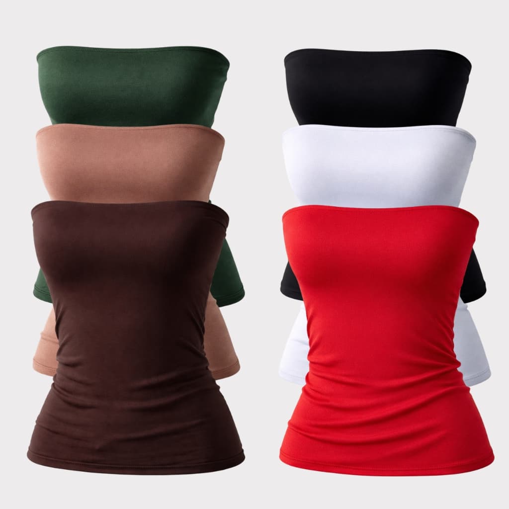 Blusa Suplex Tube Top Tomara Que Caia Forro Duplo