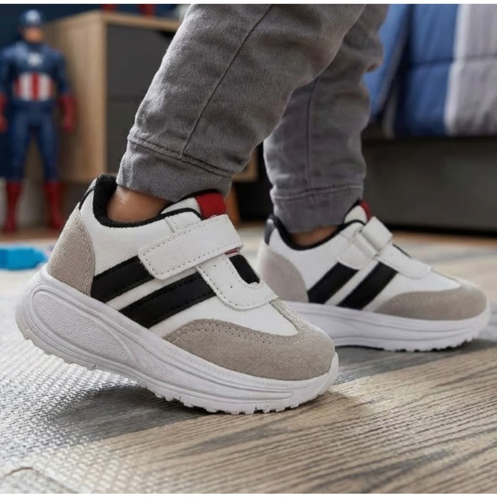 Tênis Infantil Masculino Escolar Velcro Confortável Solado Flexível 22 ao 33 063