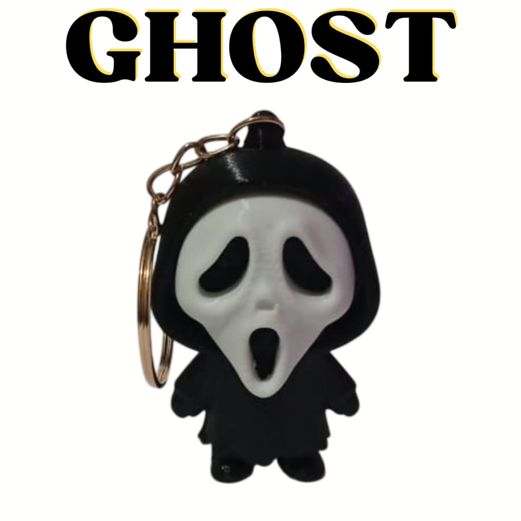 Chaveiro Ghostface | Chaveiro Pânico | Mini Figura | Chibi | Terror | Geek | Halloween | Ghost