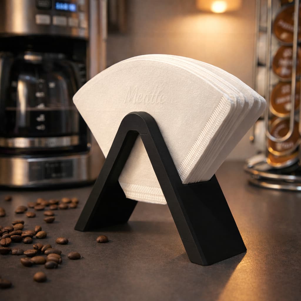 Suporte Moderno para Filtro de Café Porta Filtros Organizador de Bancada Cozinha  Cantinho  do  Café