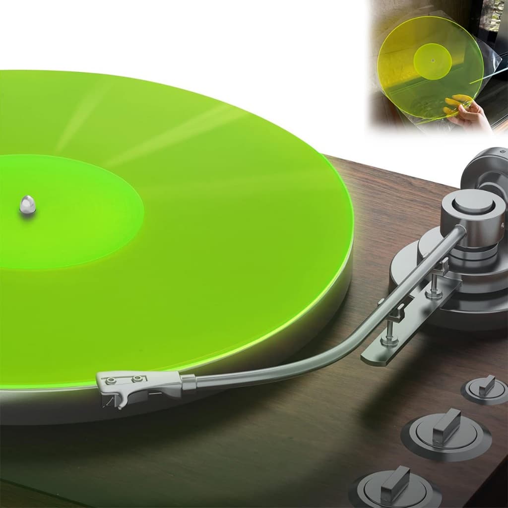 Tapete Para Toca Discos Vinil Acrílico Alta Definição Graves Universal Embalagem Luxo Com Algodão