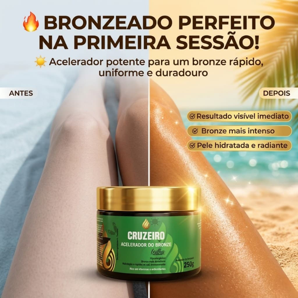 Acelerador de Bronze 250g Profissional |Perfeito Duradouro|Resultado Já na Primeira Aplicação