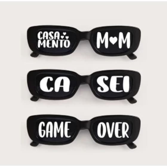 Kit Adesivos Personalizados para Óculos de Festa Óculos de Formatura Óculos de Casamento