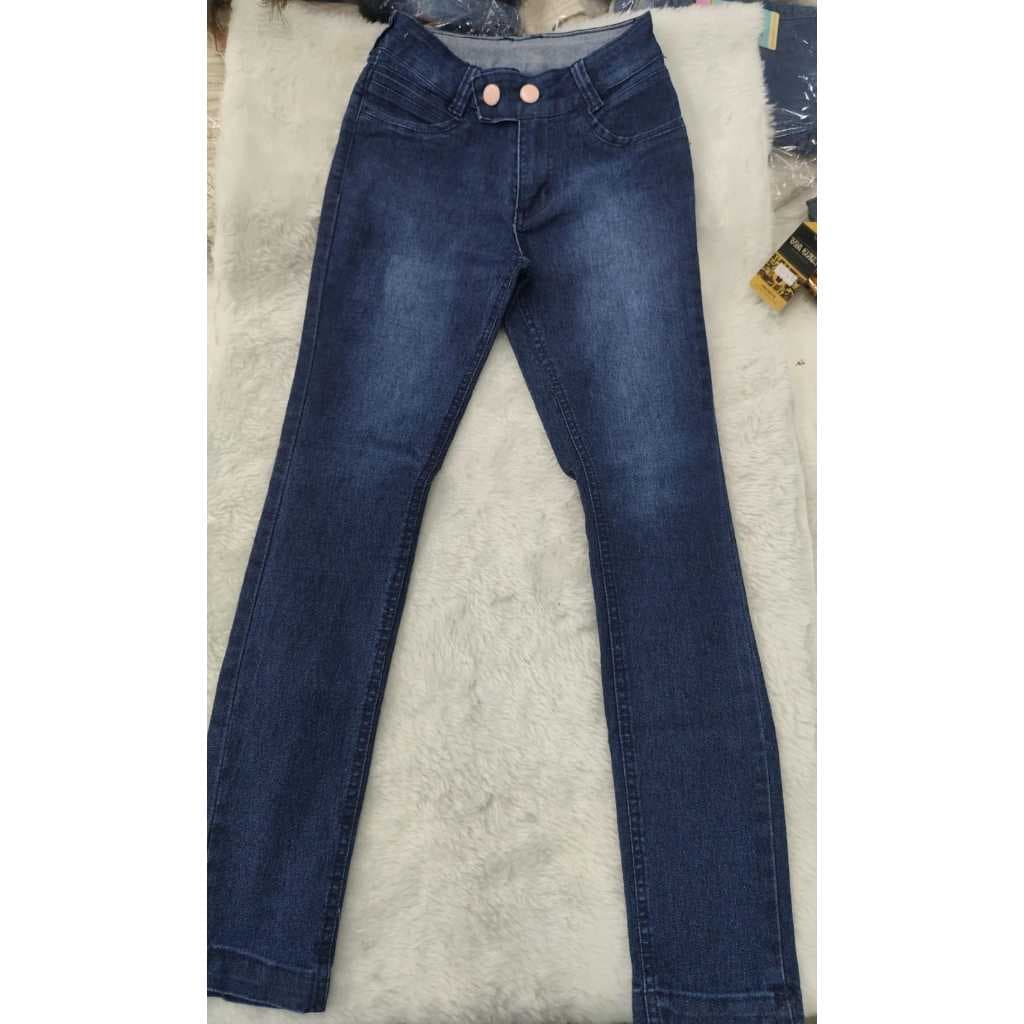 CALÇA JUVENIL 10/16 MENINA JEANS ESCURO SKINNY