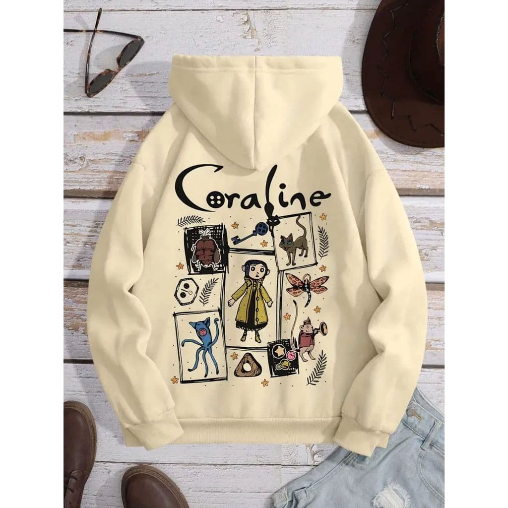 Moletom Unissex Coraline Desenho Filme Blusa Feminina Casaco Qualidade Premium