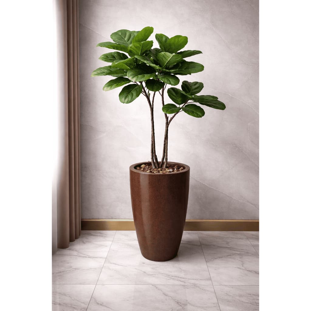 DV Arranjo Ficus 1,60m em Vaso Coluna Brilhante Planta Artificial decoração Luxo