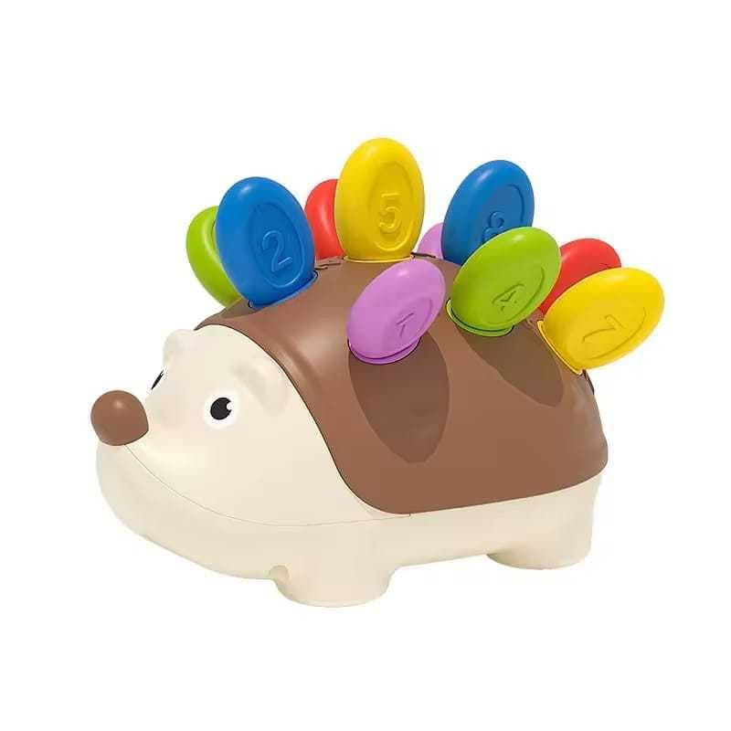 Brinquedo Educativo Porco Espinho com Números Encaixe Infantil Coordenação Motora.