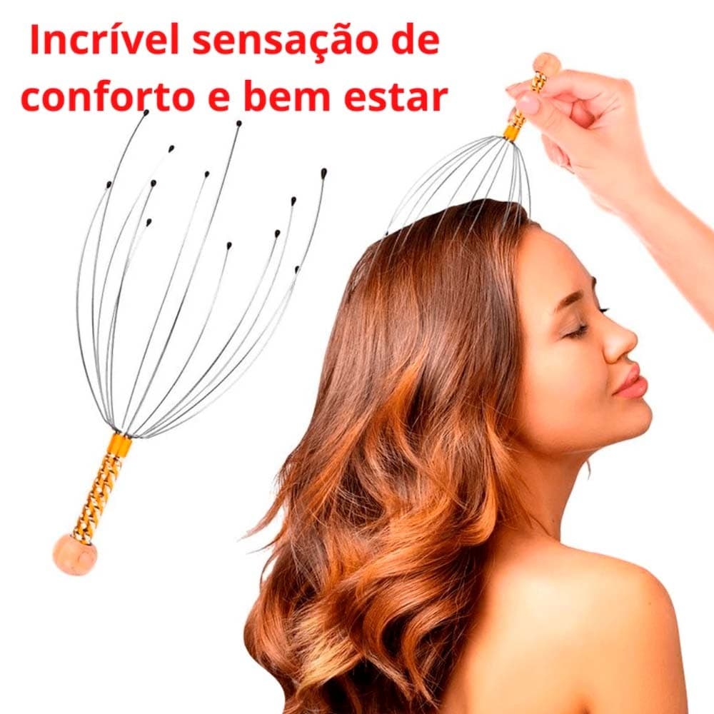 Massageador Cocador Capilar Relaxar E Fortalecer Os Fios