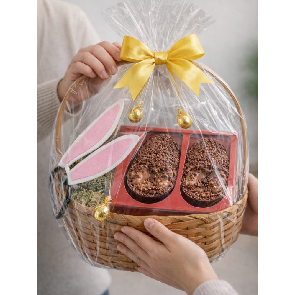 Kit de Páscoa - Presente - Surpresa - Feliz Páscoa - Ovo de páscoa 250g 150g