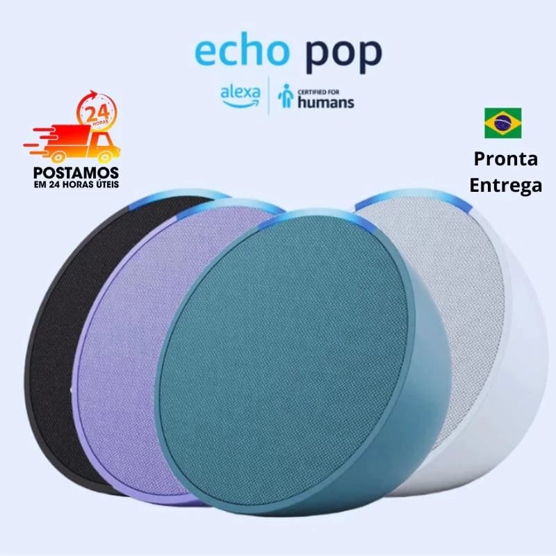 Amazon Alexa Echo Pop Assistente Virtual Smart Speaker Original - Última Geração 2026