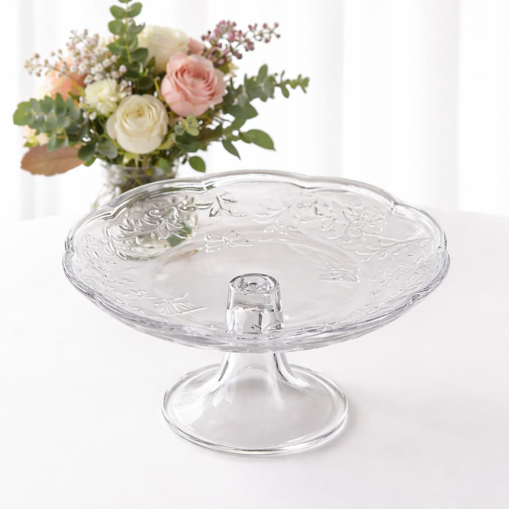 Prato para Bolo Boleira Lyor Redondo Cristal Transparente Sofisticado