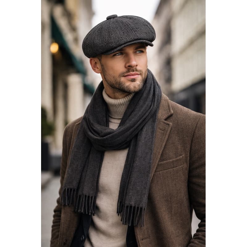 Boina Unissex Retrô Estilo Britânico Chapéu Octogonal Boné Inglesa Vintage Newsboy Peaky Blinders, Thomas Shelby