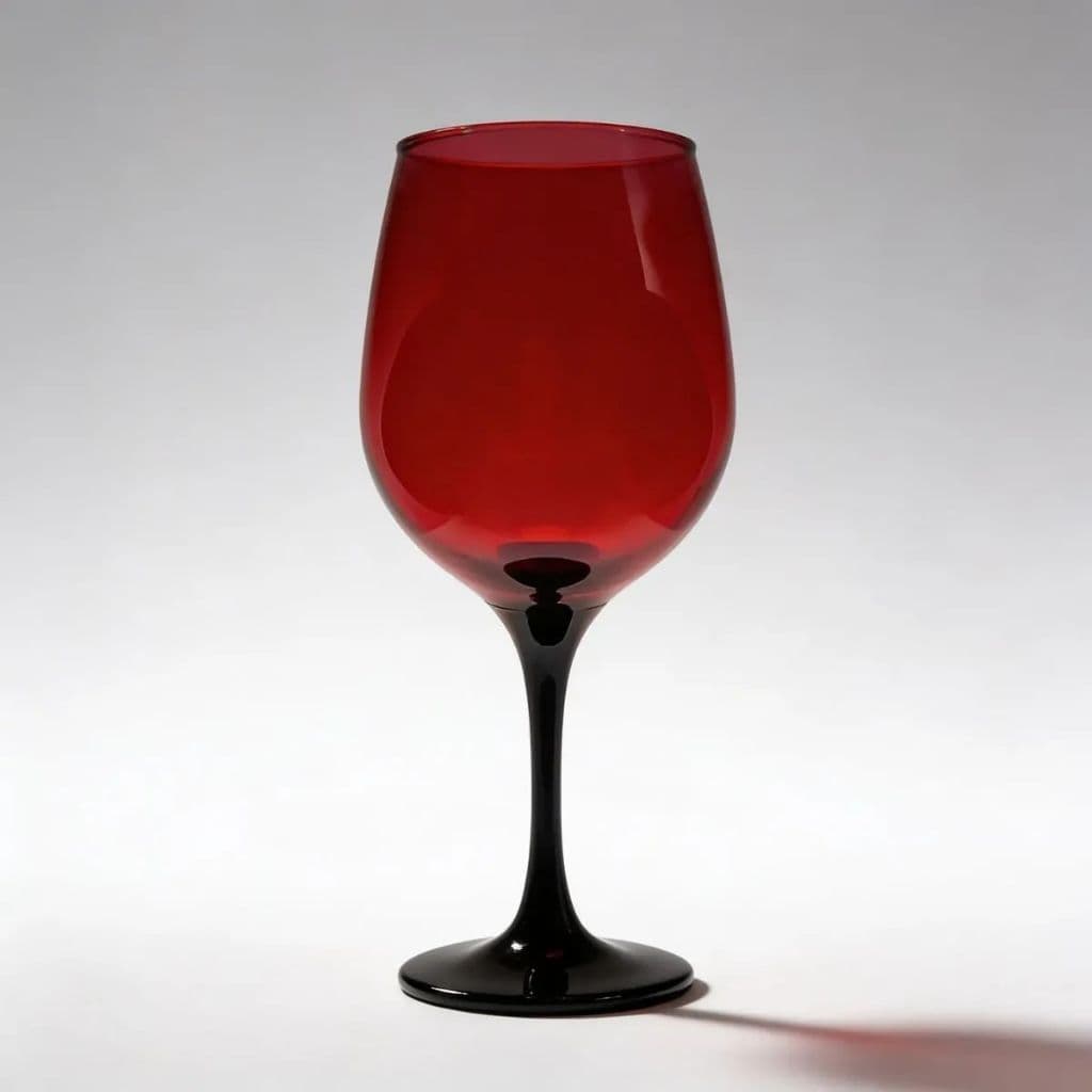 Taça Vermelha Preta Pomba Gira Vidro 385ml Umbanda Camdomble