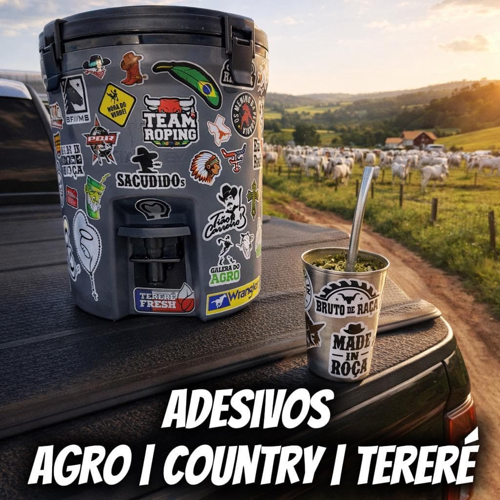 Kit 90 Adesivos Agro, Tereré & Country alta qualidade!