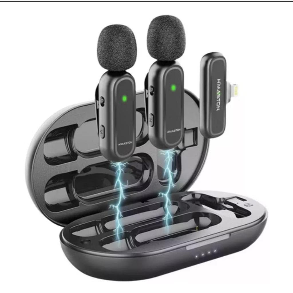 MK07/MK08 H'MASTON ORIGINAL Microfone Lapela Sem Fio Duplo - Melhor Custo Benefício