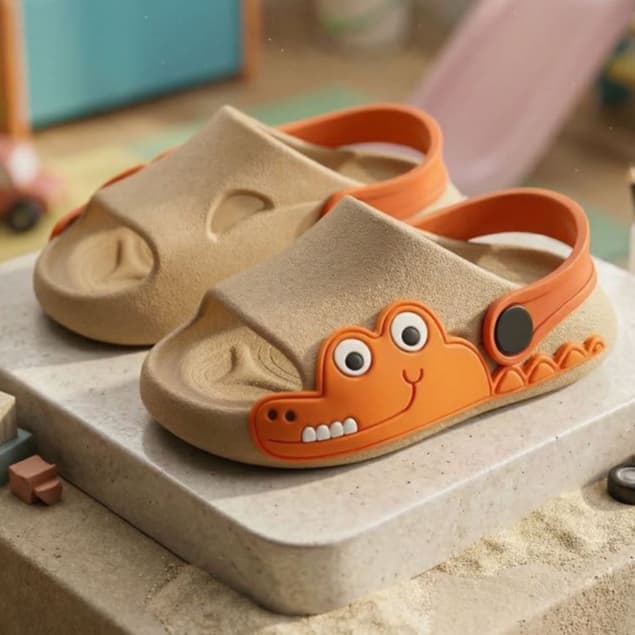 Chinelo Infantil Menino Nuvem Slide Jacaré masculino leve confortável super macio