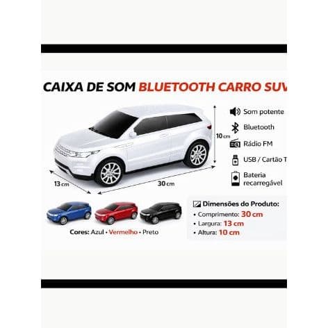 Caixa de Som Bluetooth Portátil WS- 389 BT – Estilo Range Rover Evoque, Som Potente