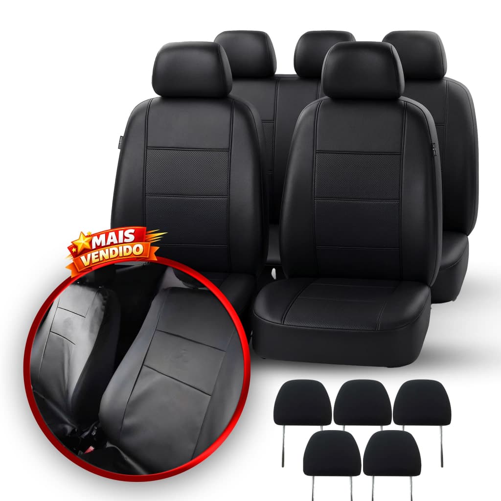 Capa Banco Carro Universal Kit Proteção Interna Veicular Courino Conforto Ajuste