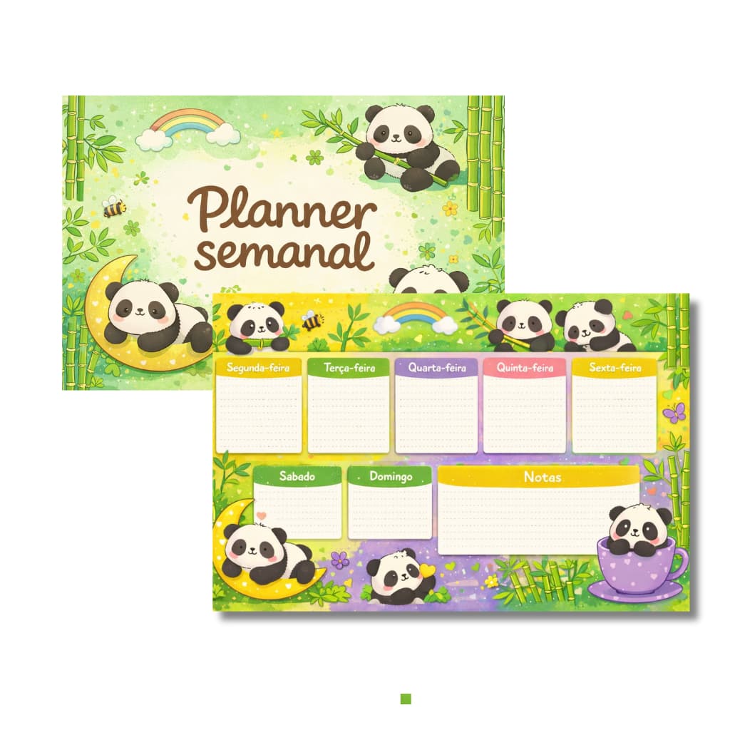 Planner Semanal A5 120g | 6 Meses de Organização | Bloco Destacável | Estudo, Trabalho e Rotina