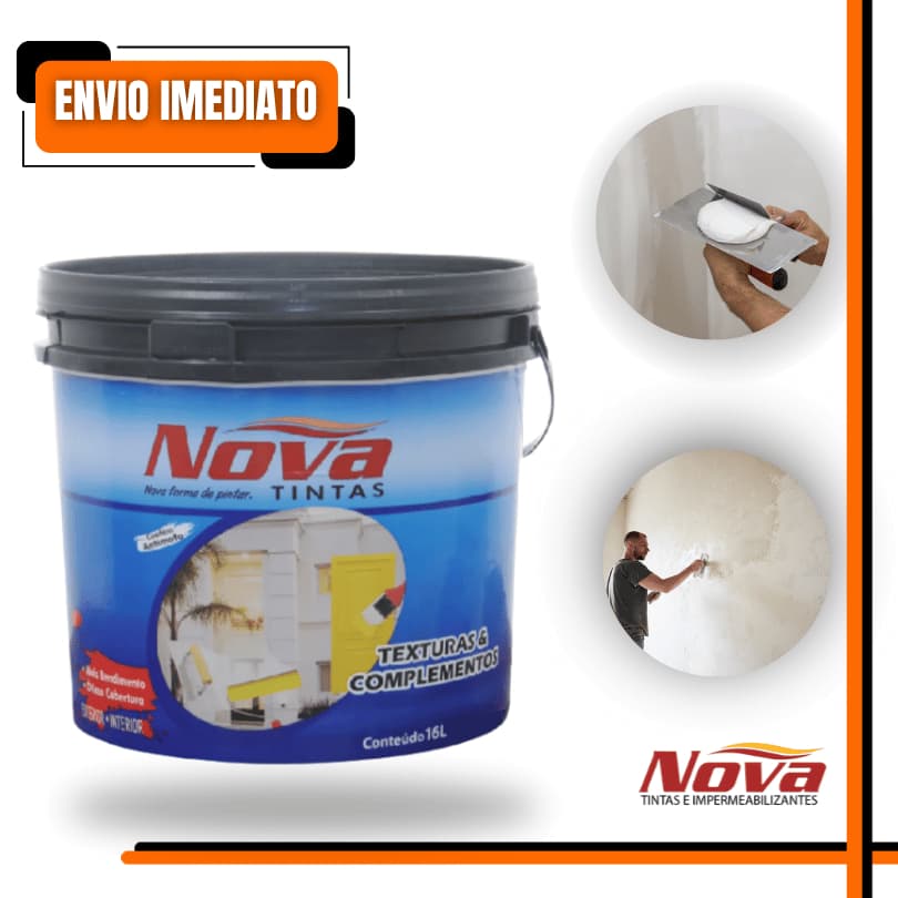 Massa Acrílica 25kg Nova Tintas Alta Cobertura Secagem Rápida Parede Reboco Drywall Alvenaria