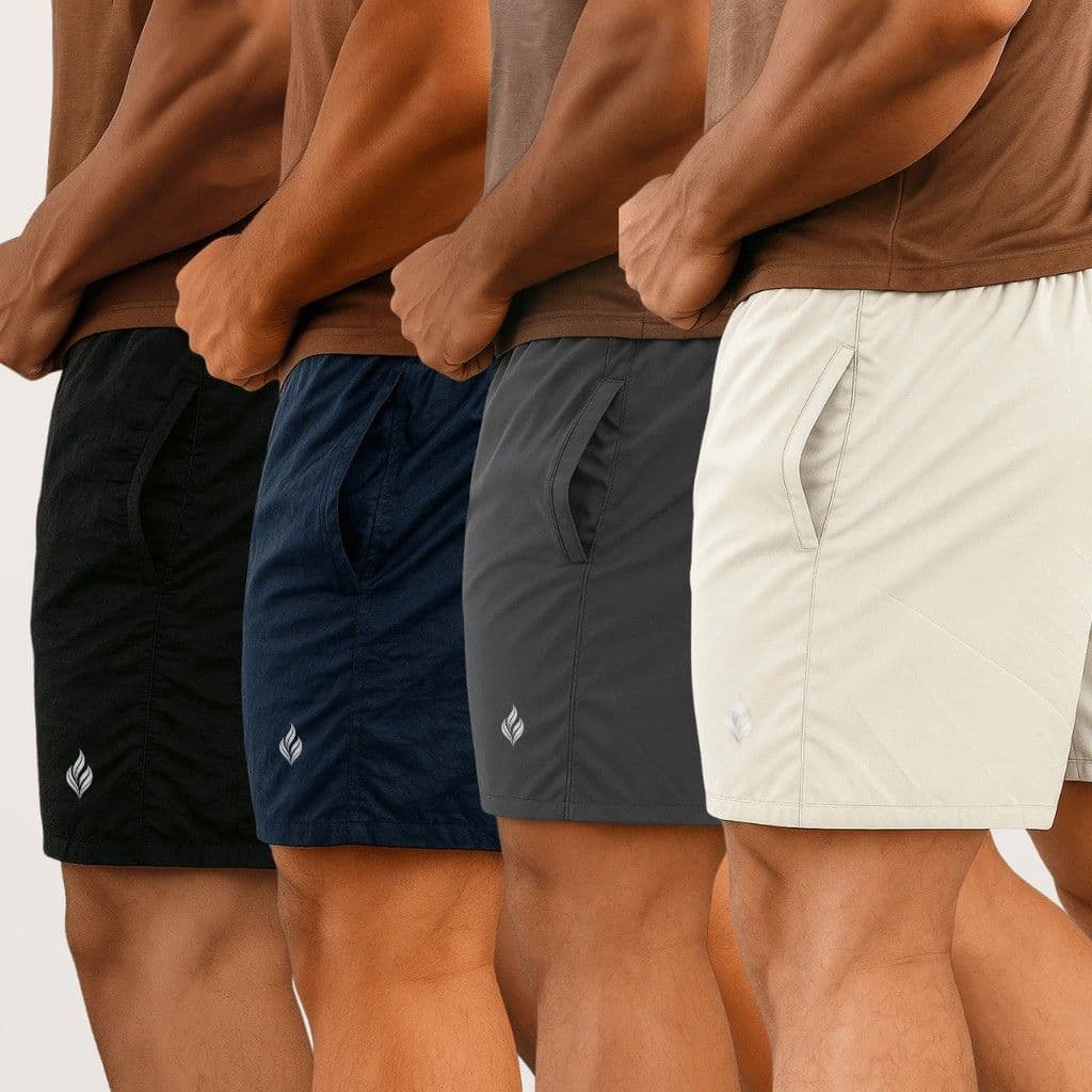 Kit 4 Short Tactel Grosso Premium Masculino Bermuda Praia Roupa De Academia