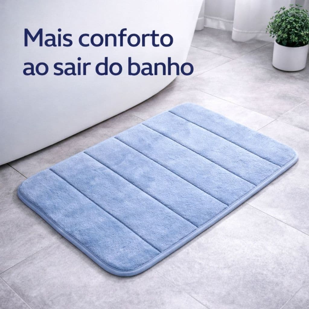 Tapete Banheiro Soft Antiderrapante Absorvente Macio