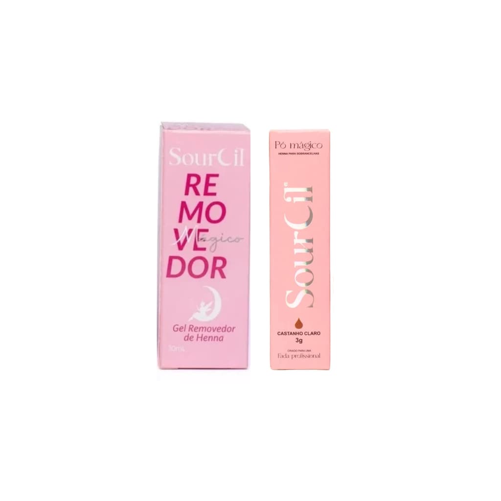 Kit Profissional Removedor Cor + Henna Sobrancelha Sourcil